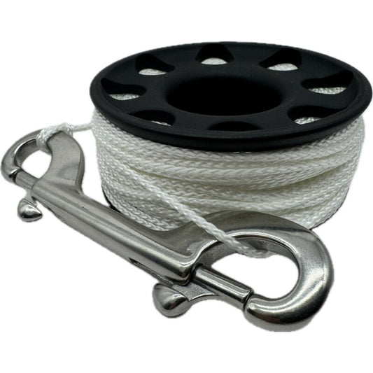 Polaris Basic Spool S with stainless steel double ender Carabiner 10 cm