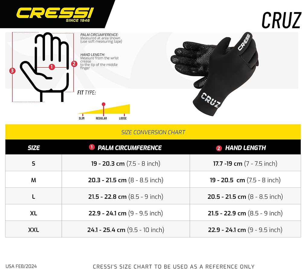 Cressi Cruz kesztyű 3 mm