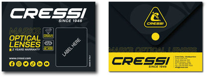 Cressi Asymmetric Negative Optical Lenses for QUANTUM, BIG EYES EVO.