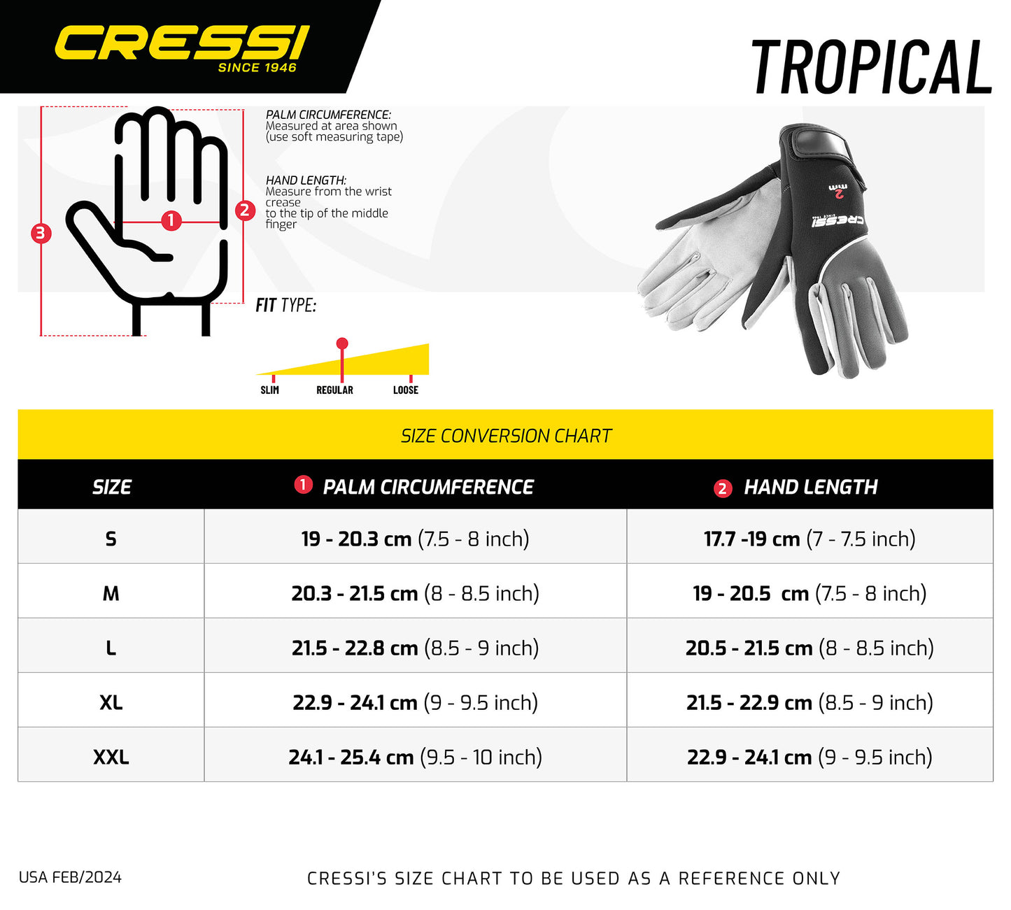 Cressi Tropical kesztyűk 2mm