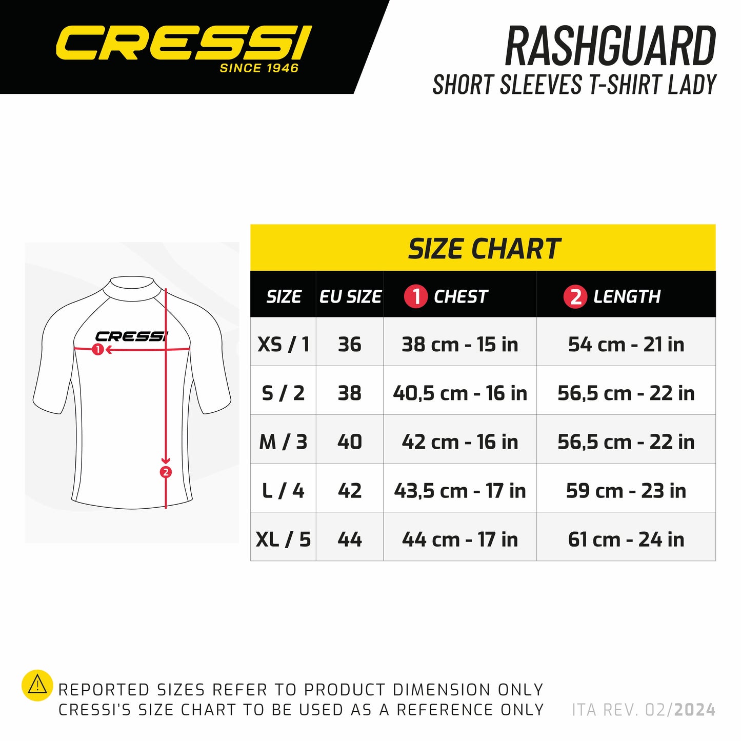Cressi Rashguard lang T-SHIRT Ladies